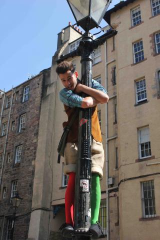 David as Guffy Lady Stairs Close