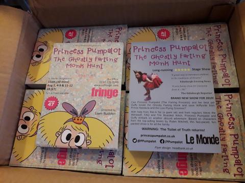 Box of Princess Pumpalot flyers