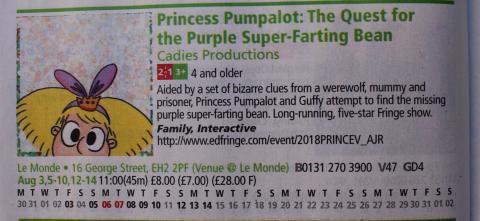 Pumpalot Fringe programme entry