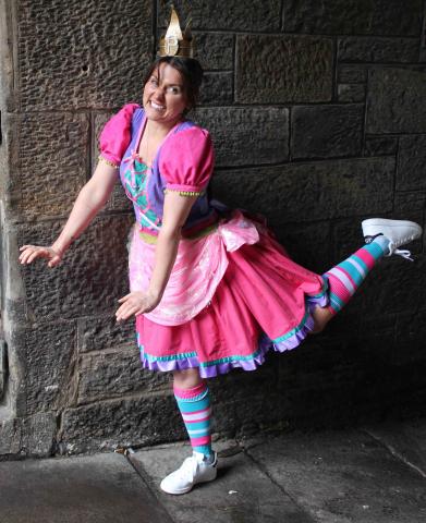 Julie in costime as Princess Pumpalot