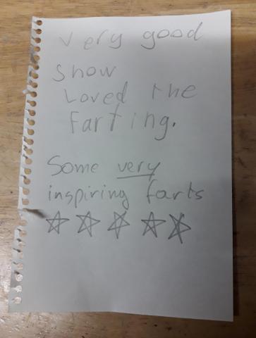 note handed to Gillian