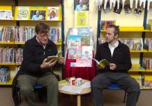 Robin Mitchell and Cameron Pirie read from the book at Gorebridge Library