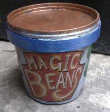 Small tin of magic beans for Princess Pumpalot show